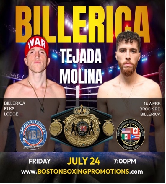 Tejada and Molina to battle for NABA Gold Super Lightweight title at Billerica brawl